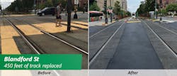 MBTA Blandford Street before/after. MBTA Blandford Street before/after.