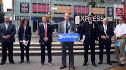 MTA Chair and CEO Janno Lieber and New York City Transit President Richard Davey at Albee Square launch the start of Bus Stop Hub approach with EAGLE teams to enhance fare evasion enforcement. MTA Chair and CEO Janno Lieber and New York City Transit President Richard Davey at Albee Square launch the start of Bus Stop Hub approach with EAGLE teams to enhance fare evasion enforcement.