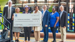 (CATS) was presented with a $30 million grant by U.S. Congresswoman Alma Adams and FTA Region 4 Regional Administrator Dr. Yvette G. Taylor and other dignitaries on Aug. 2 help advance CATS&apos; fleet electrification and workforce development programs.
