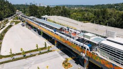 Testing on the initial phase of Sound Transit's 2 Line, which is set to open for service in spring of 2024. Testing on the initial phase of Sound Transit's 2 Line, which is set to open for service in spring of 2024.