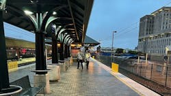 L.A. Metro Ambassadors continued their customer service work throughout the storm. L.A. Metro Ambassadors continued their customer service work throughout the storm.