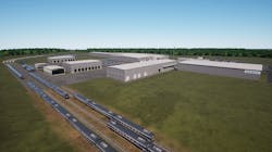 A rendering of Siemens Mobility&apos;s Lexington, N.C., facility, which is expected to begin operations in 2024.