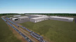 A rendering of Siemens Mobility's Lexington, N.C., facility, which is expected to begin operations in 2024.