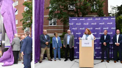 The first completed bus station along the Pulse Dempster Line was unveiled to state and local officials joined by Pace Suburban Bus leadership on Aug. 9 in downtown Des Plaines, Ill.