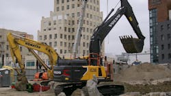 Skanska is piloting a zero-emissions electric excavator on L.A. Metro's D Line Extension Transit Project. Skanska is piloting a zero-emissions electric excavator on L.A. Metro's D Line Extension Transit Project.