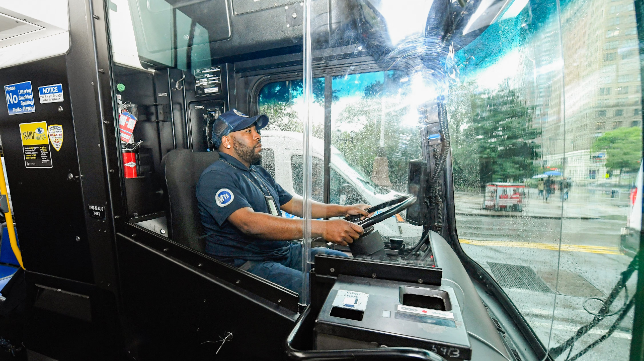 The MTA has unveiled new prototypes designed to protect bus operators from potential assaults and prevent collisions with side mirrors.