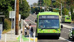 TriMet's FX™–Frequent Express–bus line will reach its one year mark of service on Sept. 18. TriMet's FX™–Frequent Express–bus line will reach its one year mark of service on Sept. 18.