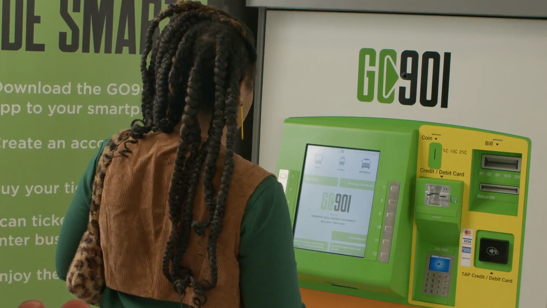 MATA's GO901 Smart Card and Ticket Vending Machines allow riders to secure reusable cards and purchase ride passes as needed.