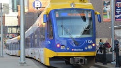 An existing Blue Line train in Minneapolis. An existing Blue Line train in Minneapolis.