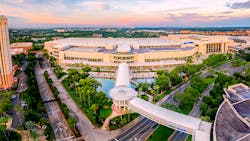 Aerial view of the Orange County Convention Center West Concourse where APTA TRANSform and EXPO will return for its 2023 event. Aerial view of the Orange County Convention Center West Concourse where APTA TRANSform and EXPO will return for its 2023 event.