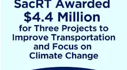 SacRT has been awarded a total of $4.4 million in state grant funding for three projects aimed at enhancing transportation infrastructure and addressing climate change impacts.