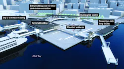 A rendering showing final elements of Colman Dock project.