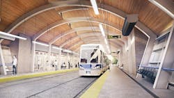 A rendering of Davies Station for the Valley Line Southeast LRT. A rendering of Davies Station for the Valley Line Southeast LRT.