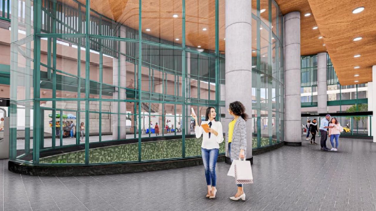 A rendering of the entrance interior of 125th St, for the Second Avenue Subway Phase 2 project.