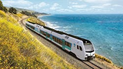 Caltrans has signed an $80 million contract with Stadler to deliver the first zero-emission, hydrogen intercity passenger trains in North America. Caltrans has signed an $80 million contract with Stadler to deliver the first zero-emission, hydrogen intercity passenger trains in North America.