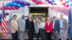 From left to right: RTC Vicechair and North Las Vegas Councilman Isaac Barron; Director of Nevada Governor's Office of Energy, Dwayne McClinton; Vice President of Integrated Energy Services at NV Energy, Marie Steele; Rep. Dina Titus (D-NV); Nevada Conservation League Executive Director, Kristee Watson; RTC CEO M.J. Maynard; Boulder City Mayor Joseph Hardy; RTC Board Chair and Clark County Commissioner Justin Jones From left to right: RTC Vicechair and North Las Vegas Councilman Isaac Barron; Director of Nevada Governor's Office of Energy, Dwayne McClinton; Vice President of Integrated Energy Services at NV Energy, Marie Steele; Rep. Dina Titus (D-NV); Nevada Conservation League Executive Director, Kristee Watson; RTC CEO M.J. Maynard; Boulder City Mayor Joseph Hardy; RTC Board Chair and Clark County Commissioner Justin Jones