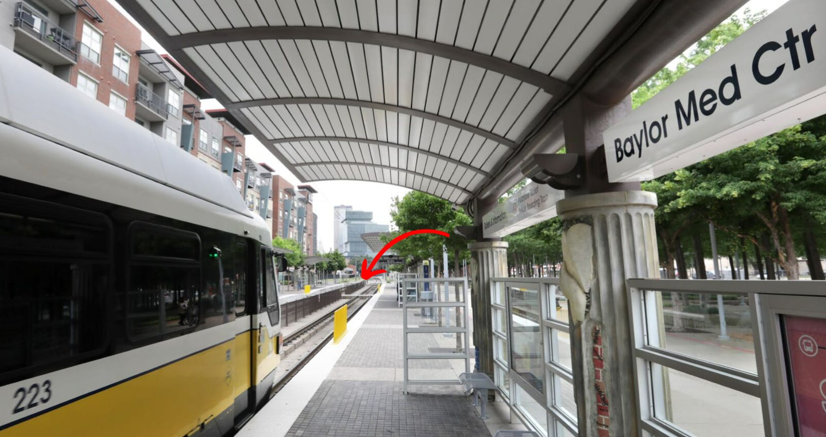 DART is looking to remove a crosswalk at Baylor University Medical Center Station to help reduce the risk of distracted riders crossing the tracks unsafely.