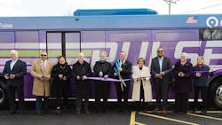 From left to right: Pace Director Chris Canning, Pace Director David Guerin, Cook County Commissioner Josina Morita, Skokie Mayor George Van Dusen, Cook County Commissioner Maggie Trevor, Pace Chairman Rick Kwasneski, Pace Executive Director Melinda Metzger, Sen. Ram Villivalam (D-IL-8), Pace Director Linda Soto, Rep. Michelle Mussman (D-IL-56) From left to right: Pace Director Chris Canning, Pace Director David Guerin, Cook County Commissioner Josina Morita, Skokie Mayor George Van Dusen, Cook County Commissioner Maggie Trevor, Pace Chairman Rick Kwasneski, Pace Executive Director Melinda Metzger, Sen. Ram Villivalam (D-IL-8), Pace Director Linda Soto, Rep. Michelle Mussman (D-IL-56)