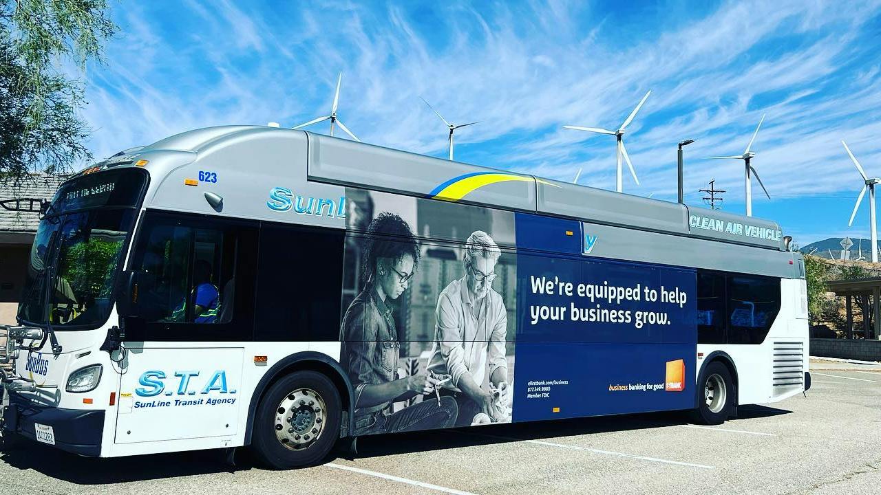 SunLine Transit Agency bus.