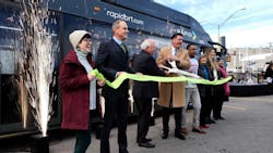 Officials from Oklahoma City, EMBARK and the FTA celebrated the opening of OKC's first bus rapid transit line on with a ribbon cutting ceremony held on Dec. 4, 2023. Officials from Oklahoma City, EMBARK and the FTA celebrated the opening of OKC's first bus rapid transit line on with a ribbon cutting ceremony held on Dec. 4, 2023.