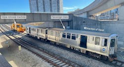 A photo of the CTA versus snow removal machine accident scene with labels provided by the NTSB. A photo of the CTA versus snow removal machine accident scene with labels provided by the NTSB.