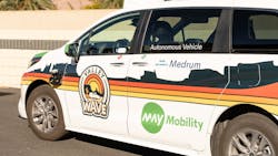May Mobility has launched its first driverless service. May Mobility has launched its first driverless service.