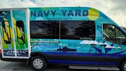 Pennsylvania’s first AV shuttle has arrived at the Philadelphia Navy Yard. Pennsylvania’s first AV shuttle has arrived at the Philadelphia Navy Yard.
