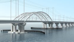 A rendering of the new Susquehanna River Rail Bridge. A rendering of the new Susquehanna River Rail Bridge.