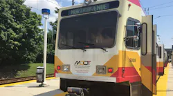 MDOT MTA light-rail vehicle.