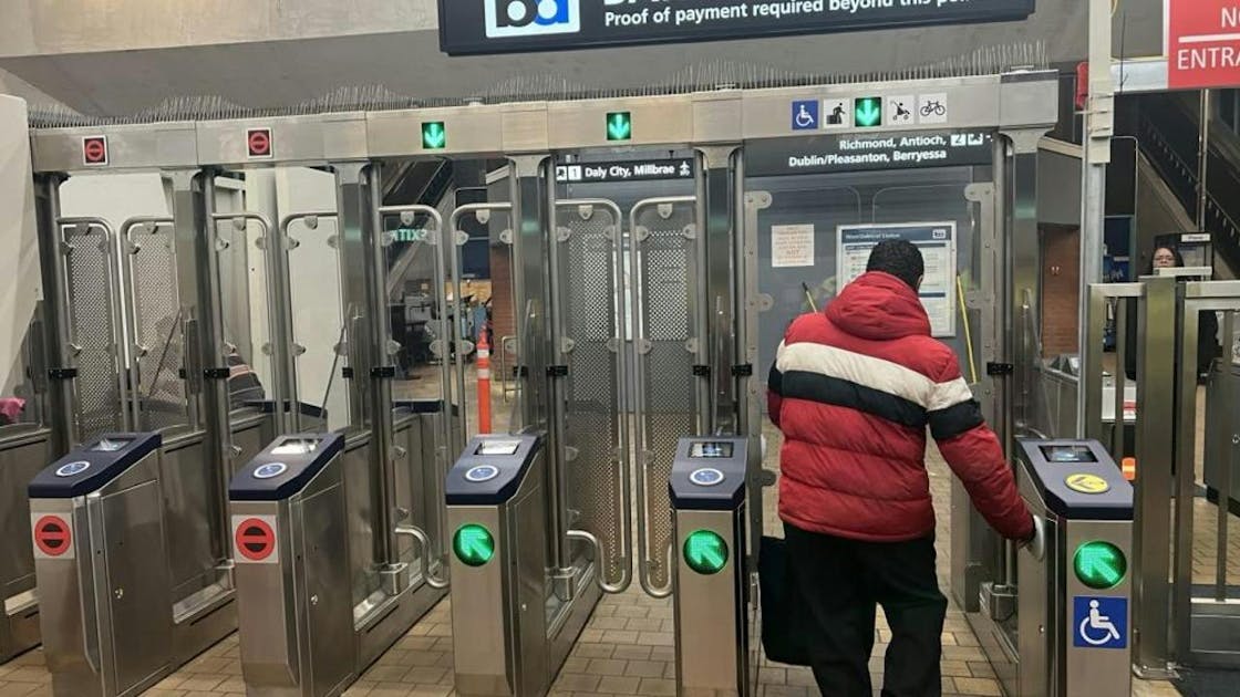 BART unveils prototypes of new fare gates at West Oakland Station ...