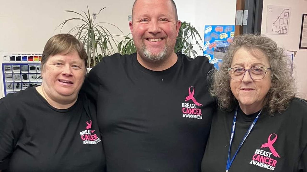From left to right: Veteran Driver Brenda, incoming director of Mass Transit Steven White and retiring director of Mass Transit Lisa Beith.