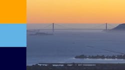 To establish and reinforce a common identity for all Bay Area transit services, the new signage employs a three-color palette of golden yellow, sky blue and dark blue. To establish and reinforce a common identity for all Bay Area transit services, the new signage employs a three-color palette of golden yellow, sky blue and dark blue.