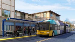 A rendering of Sound Transit&apos;s Stride BRT on S3.