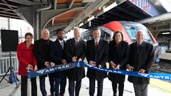 Amtrak has cut the ribbon on a newly constructed boarding platform at Baltimore Penn Station. Amtrak has cut the ribbon on a newly constructed boarding platform at Baltimore Penn Station.