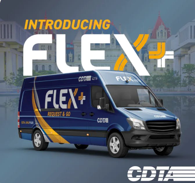 The Routing Company celebrates launch of CDTA's FLEX+ transit service.