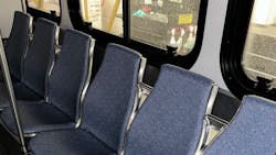 Denver RTD is transitioning MallRide vehicle seats from fabric to vinyl. Denver RTD is transitioning MallRide vehicle seats from fabric to vinyl.
