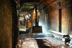 Track and ballast work was performed within the tunnel during the Green Line shutdown. Track and ballast work was performed within the tunnel during the Green Line shutdown.