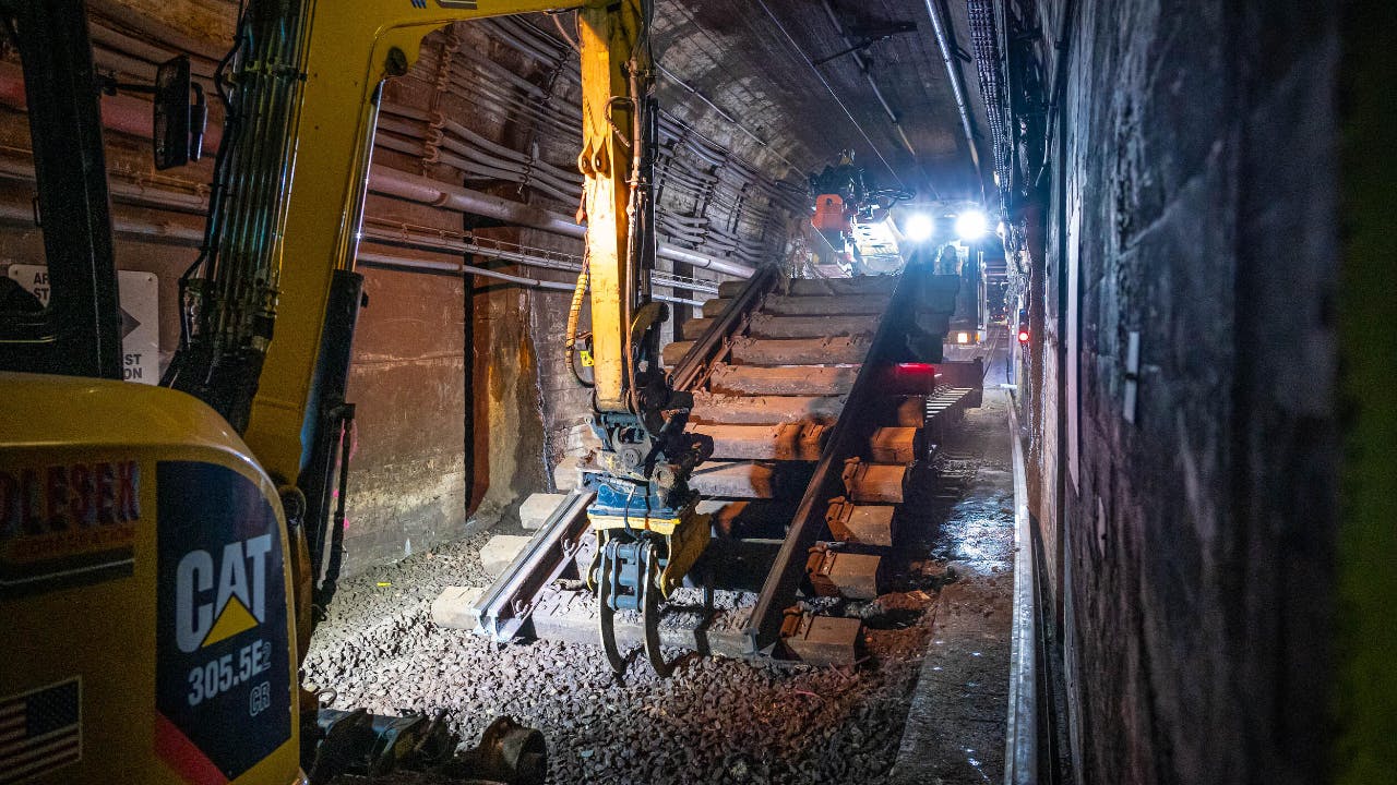 Crews accomplished track work and other upgrades along the Green Line.