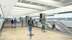 A rendering of BART's Civic Center Station.