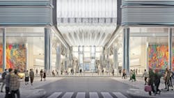 A rendering of the Midtown Bus Terminal.