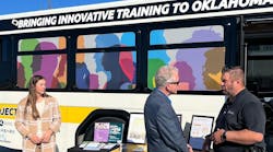 The ROC bus was donated by Oklahoma City Embark and retrofitted with new signage, digital screens and an educational interior setup. The ROC bus was donated by Oklahoma City Embark and retrofitted with new signage, digital screens and an educational interior setup.