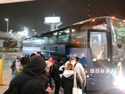 Passengers at Milwaukee Intermodal Station board a bus for Chicago in September 2023. Passengers at Milwaukee Intermodal Station board a bus for Chicago in September 2023.