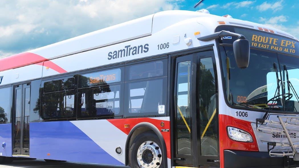 SamTrans begins operation of zero-emission East Palo Alto - San Bruno EPX service.