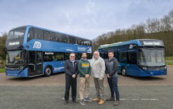 Stephen Walsh, Alexander Dennis vice president & general manager – North America; Lucien Bruno, Sound Transit deputy program executive, BRT Operations; Tim Wagner, Sound Transit manager bus & paratransit; and, Chris Alexander, Alexander Dennis Regional product manager – Americas Stephen Walsh, Alexander Dennis vice president & general manager – North America; Lucien Bruno, Sound Transit deputy program executive, BRT Operations; Tim Wagner, Sound Transit manager bus & paratransit; and, Chris Alexander, Alexander Dennis Regional product manager – Americas