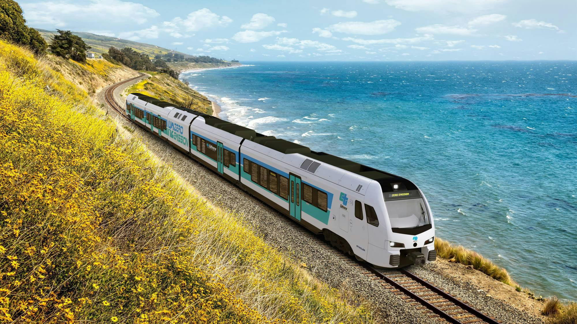 Caltrans expects to enter the first hydrogen-powered trainsets from Stadler Rail into revenue service in 2027.