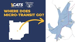 Cherokee Area Transit Service has rebranded, as well as launching a micro-transit service pilot program. Cherokee Area Transit Service has rebranded, as well as launching a micro-transit service pilot program.