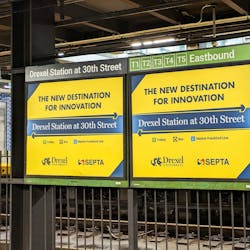 SEPTA has begun installing wayfinding signage at Drexel Station on 30th St.