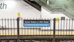 SEPTA has begun installing wayfinding signage at Drexel Station on 30th St.