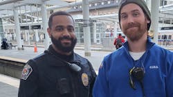Mental Health Clinician Jake Smith partners with Denver RTD Transit Police Officers across the district. Mental Health Clinician Jake Smith partners with Denver RTD Transit Police Officers across the district.