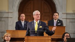 New Jersey Gov. Phil Murphy has proposed a Corporate Transit Fee for NJ Transit to create a dedicated funding stream . New Jersey Gov. Phil Murphy has proposed a Corporate Transit Fee for NJ Transit to create a dedicated funding stream .